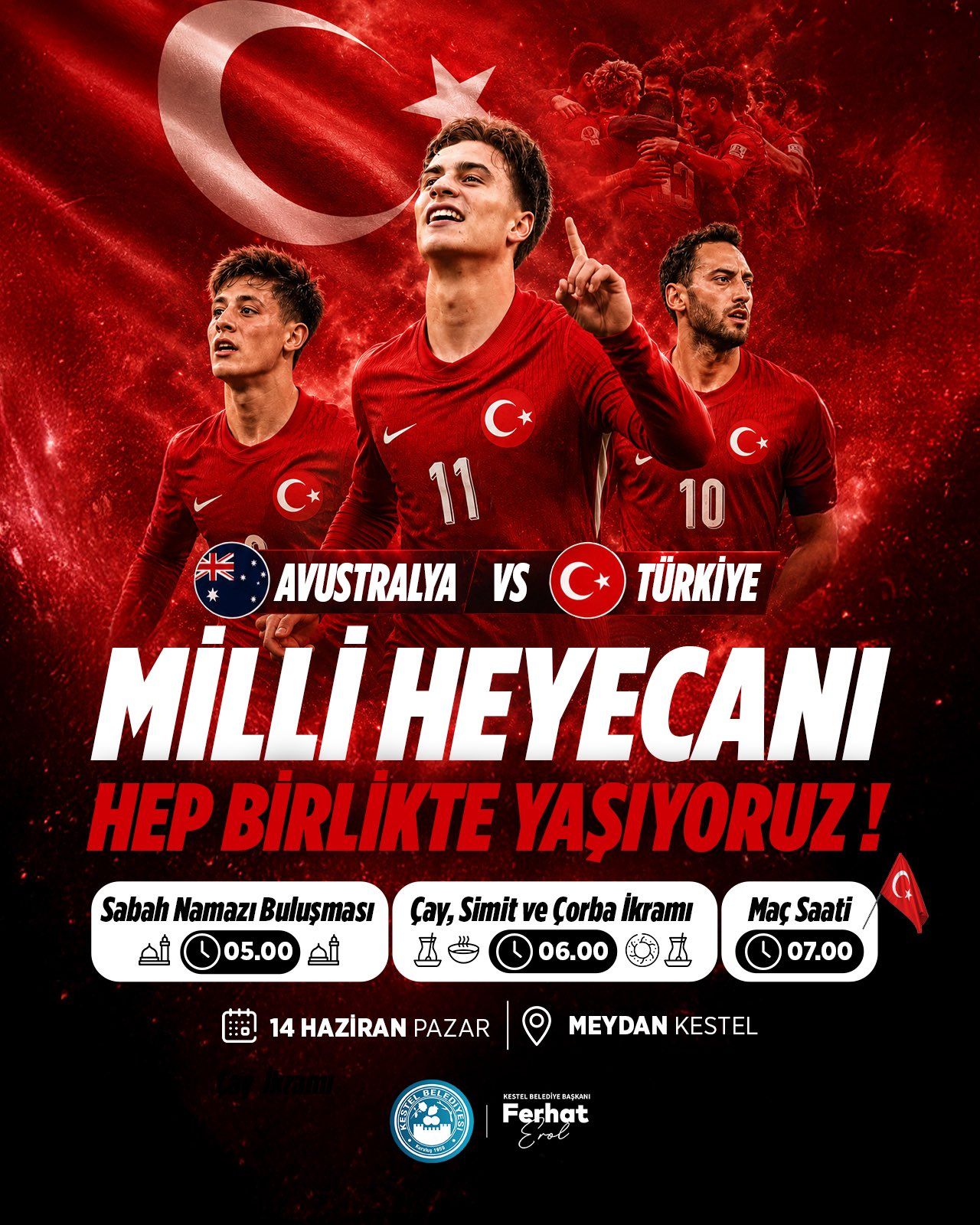 MİLLİ HEYECAN MEYDAN KESTEL'DE YAŞANACAK!