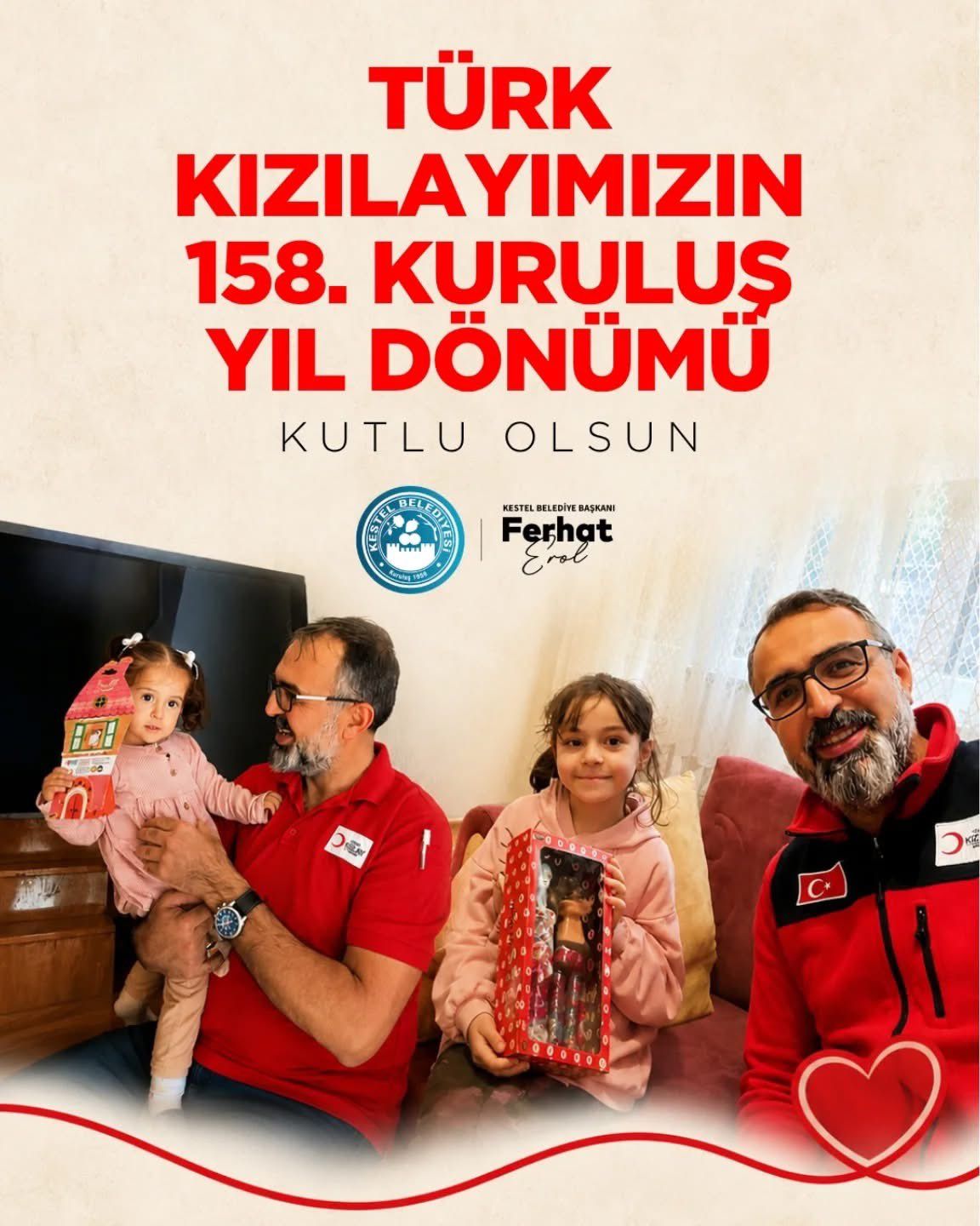 Türk Kızılay’ımızın 158. kuruluş yılını gönülden tebrik ediyor, nice asırlara ulaşmasını diliyorum