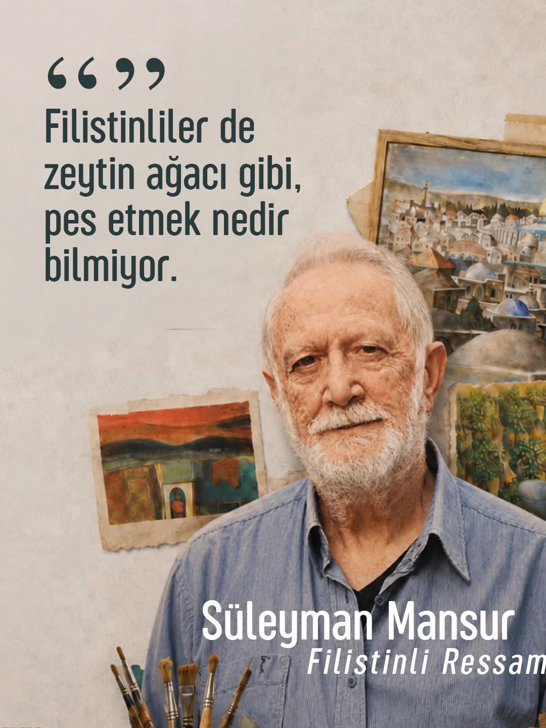 Filistinli ressam, heykeltıraş, yazar ve karikatürist Süleyman Mansur’un vefatını üzüntüyle öğrendim