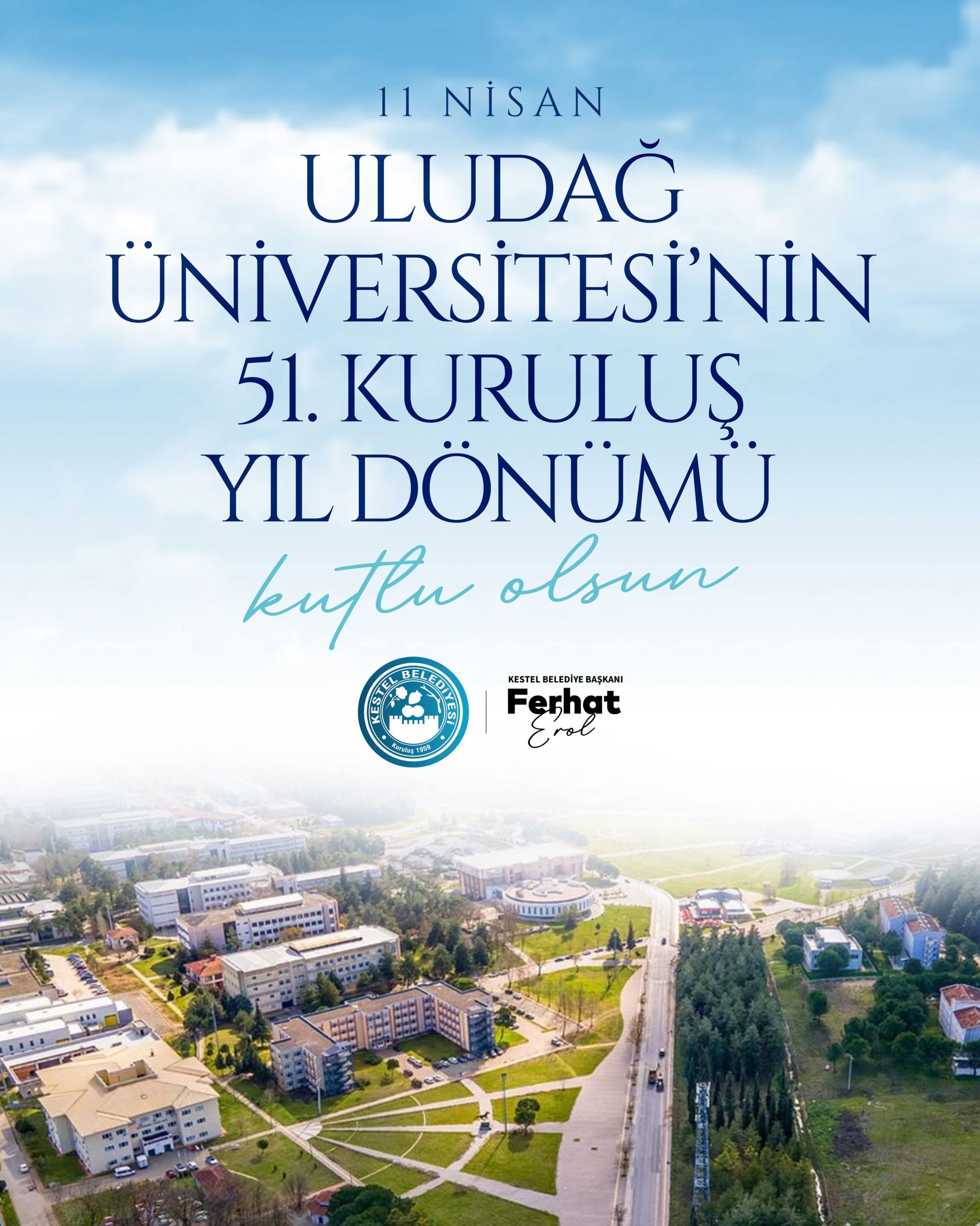 Uludağ Üniversitemizin kuruluş yıl dönümünü kutluyorum. 